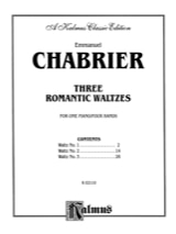 3 Valses Romantiques. 4 Mains - CHABRIER - Partition - Piano