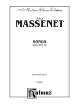 Songs Volume 4. Voix Haute - MASSENET - Partition - Mélodies