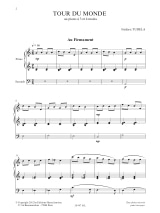 Le Tour Du Monde Au Piano A 3 et 4 Mains - Frédéric Tudela - Partition