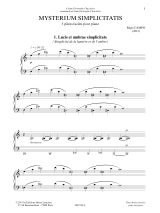 Mysterium simplicitatis - Régis Campo - Partition - Piano