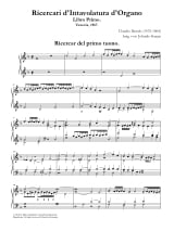Ricercari d'Intavolatura d'Organo. Libro Primo - Claudio Merulo