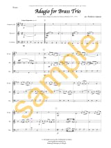 Adagio - Brass trio - ALBINONI - Partition - Ensemble de cuivres