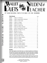 Mallet Duets For Student Teacher - Ervin Pershing Karen - Partition