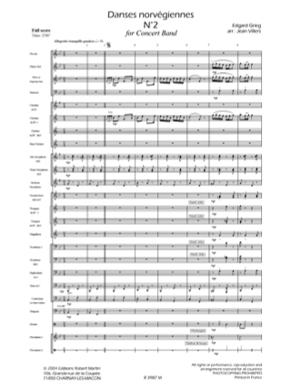 Danses Norvégienne N°2 - GRIEG - Partition