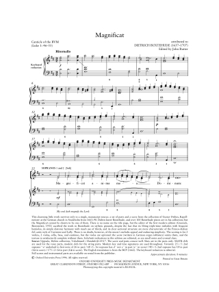 Magnificat - BUXTEHUDE - Partition - Chœur