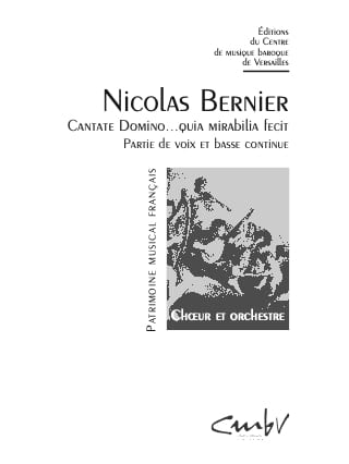 Cantate Domino… quia mirabilia fecit - Nicolas Bernier - Partition