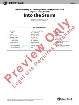Into the Storm - W. Smith Robert - Partition