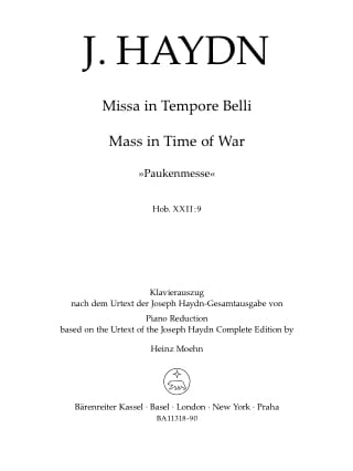 Missa in Tempore Belli - Pauken-Messe - HAYDN - Partition - Chœur
