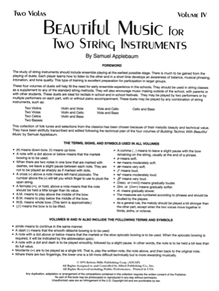 Beautiful Music for two string instruments - Volume 4