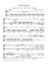 12 Beliebte Stücke (Die Hochzeit des Figaro - 2 Flöten - MOZART