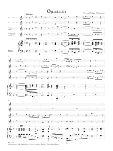 Quintett F-Dur TWV 44:7 - 2 Hörner Violinen BC - TELEMANN - Partition