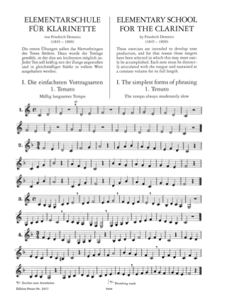 Méthode Elémentaire pour Clarinette - Friedrich Demnitz - Partition