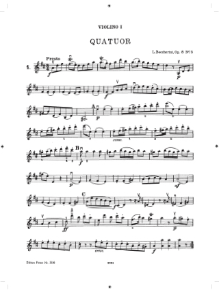 Quartette - Stimmen - BOCCHERINI - Partition - Quatuors