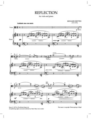 Reflection - BRITTEN - Partition - Alto