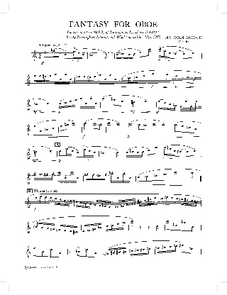 Fantasy - Oboe - Malcolm Arnold - Partition - Hautbois
