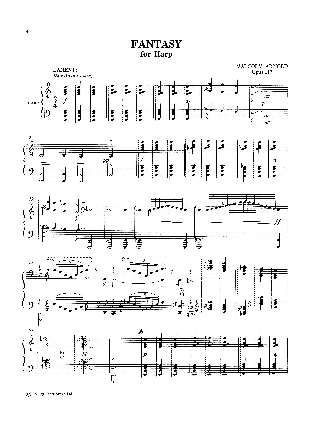Fantasy - Harpe - Malcolm Arnold - Partition - Harpe