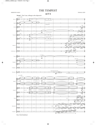 The Tempest, op. 22 - Thomas Ades - Partition - Grand format