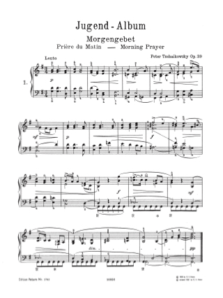 Jugendalbum Opus 39 - TCHAIKOVSKY - Partition - Piano