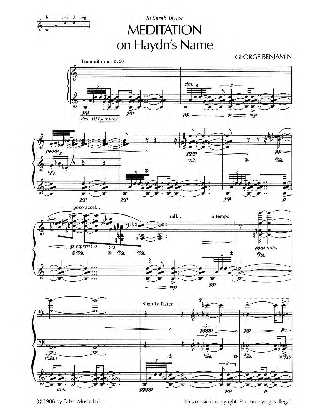 Meditation & Relativity Rag - George Benjamin - Partition - Piano