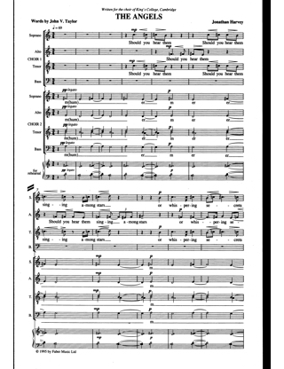 The Angels - Jonathan Harvey - Partition - Chœur