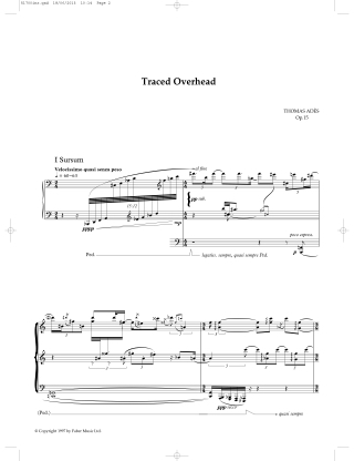 Traced Overhead Op. 15 - Thomas Adès - Partition - Piano