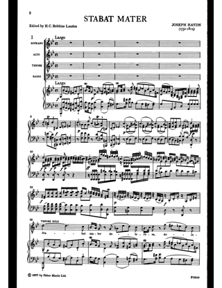 Stabat Mater - HAYDN - Partition - Chœur