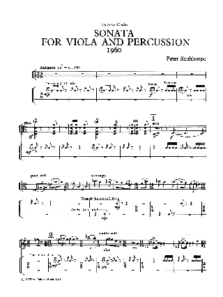 Sonate - Ato et Percussion - Peter Sculthorpe - Partition