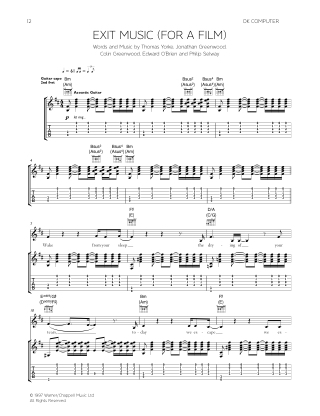 The Acoustic Guitar Songbook - Radiohead - Partition - Pop / Rock