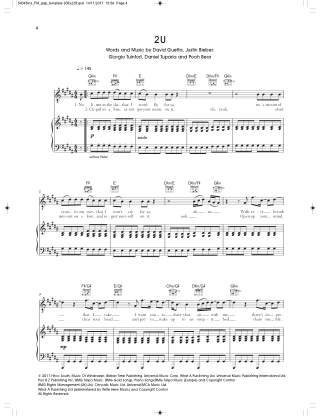 David Guetta - The Songbook - David Guetta - Partition - Pop / Rock