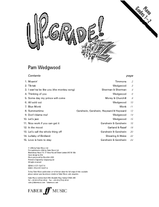 Up-grade Jazz. Grade 1-2 - Pam Wedgwood - Partition - Piano