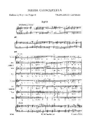 Messa Concertata - Francesco Cavalli - Partition