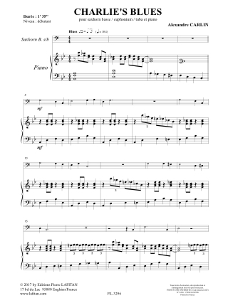 Charlie’s Blues - Alexandre Carlin - Partition - Tuba