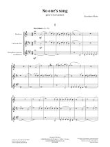 No one's song - Trio d'Anches - Giordano Muto - Partition - Trios