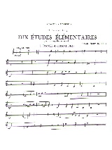 10 Etudes élémentaires - Claude-Henry Joubert - Partition - Trompette