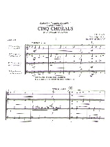 Cinq Chorals - BACH - Partition - Ensemble de cuivres