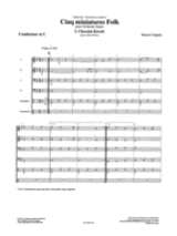 Cinq miniatures folk - Marcel Chapuis - Partition - ENSEMBLES, BANDS