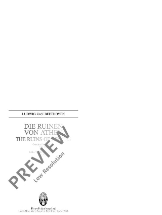 The Ruins Of Athens - Ouverture - Op. 113 - BEETHOVEN - Partition