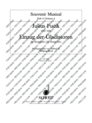 Einzug der Gladiatoren - Streichtrio - Score + Parts - Julius Fucik