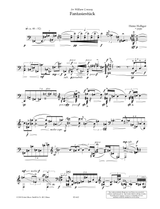 Fantasiestück Und Recitativo Passionato - Heinz Holliger - Partition