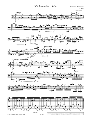 Violoncello totale 2011 - PENDERECKI - Partition - Violoncelle