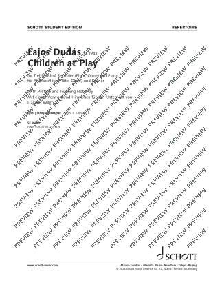 Children at Play - Lajos Dudas - Partition - Flûte à bec
