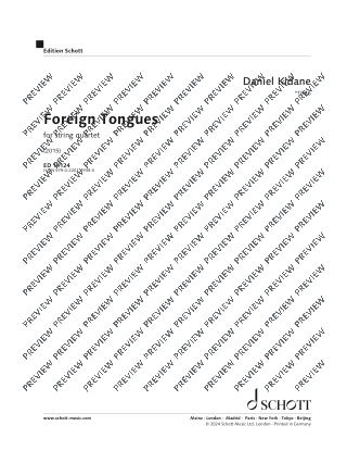 Foreign Tongues - Daniel Kidane - Partition - Quatuors