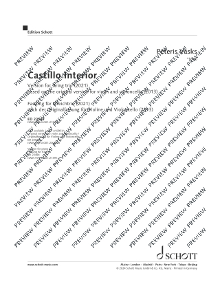 Castillo Interior - Trio cordes - Peteris Vasks - Partition - Trios