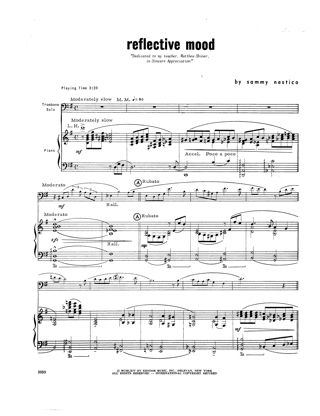 Reflective Mood - Sammy Nestico - Partition - Trombone