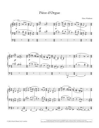 Pièce D'orgue - Huw Watkins - Partition - Orgue