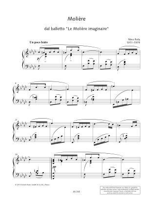Molière - ROTA - Partition - Piano