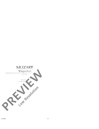 Wiegenlied KV 350 - MOZART - Partition - Piano