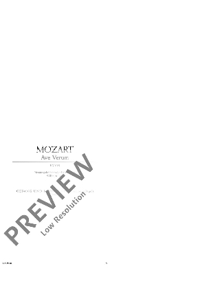 Ave Verum KV 618. Voix Haute - MOZART - Partition - Mélodies