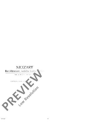 Bei Männern, Welche Liebe Fühlen. Zauberflöte. - MOZART - Partition