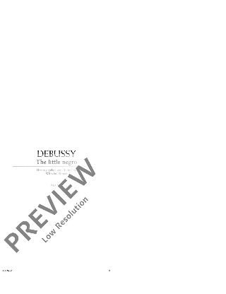 The little negro - DEBUSSY - Partition - Piano